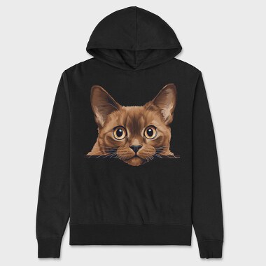Burmese Peeking Cat, Hanorac Oversize Barbati (Unisex)