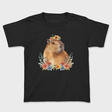 Capybara Flowers Crown, Tricou Copii