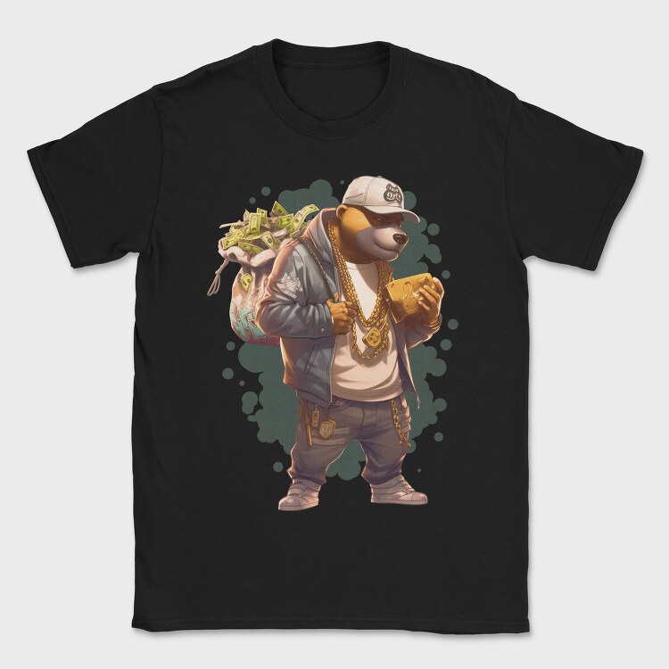 Gangster Bear Money Gold, Tricou Barbati (Unisex)