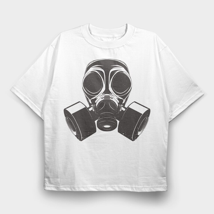 Gas Mask, Tricou Oversize Barbati (Unisex)