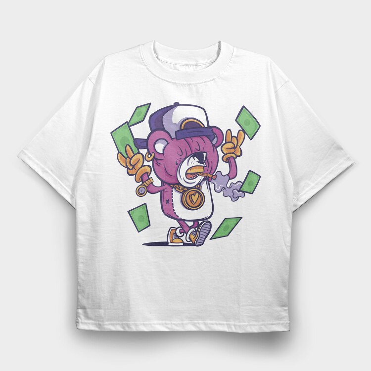 Gangster, Tricou Oversize Barbati (Unisex)
