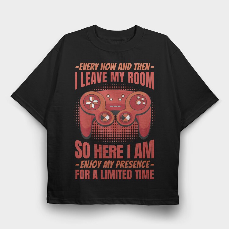 Gaming Quote, Tricou Oversize Barbati (Unisex)