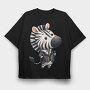 Business Zebra Suit, Tricou Oversize Barbati (Unisex)