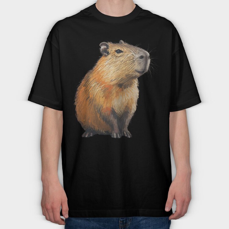 Capybara 21, Tricou Oversize Barbati (Unisex)