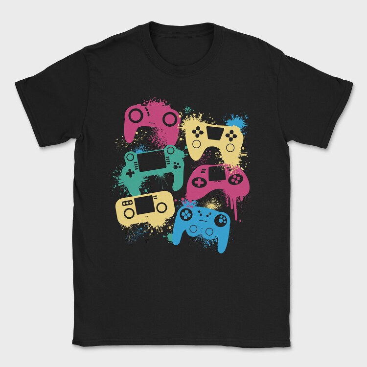 Gaming Joysticks, Tricou Barbati (Unisex)