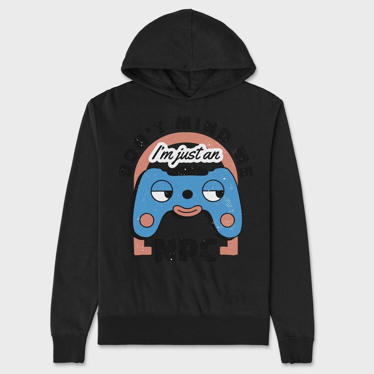 Gamer Retro Cartoon Npc, Hanorac Oversize Barbati (Unisex)