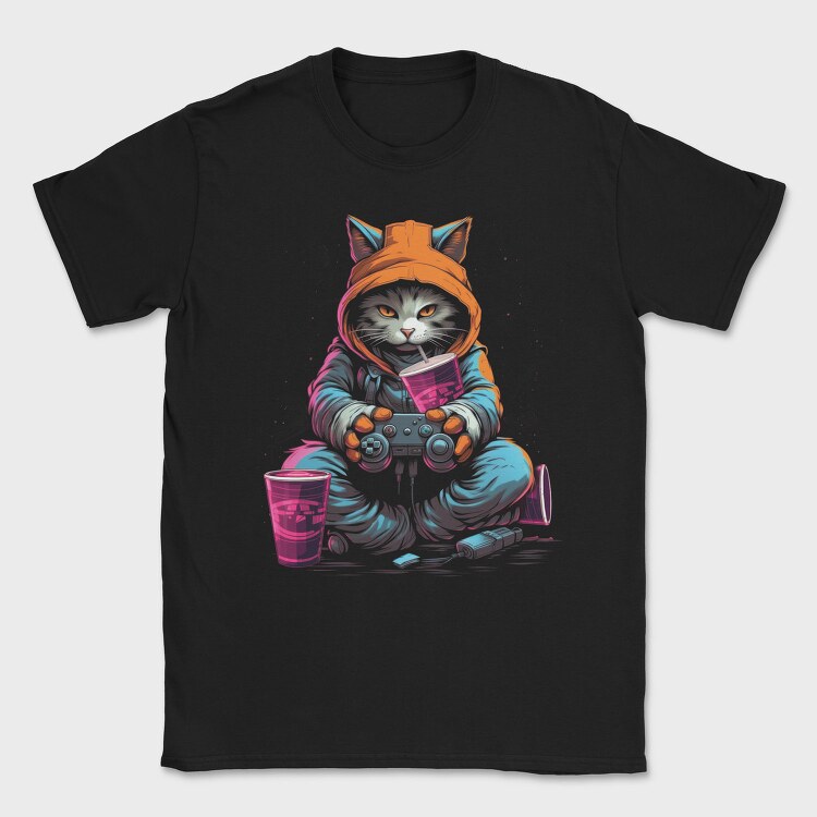 Gamer Cat, Tricou Barbati (Unisex)