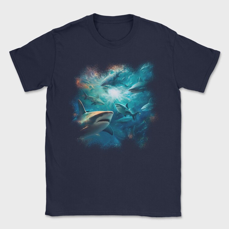 Galaxy of Sharks, Tricou Barbati (Unisex)