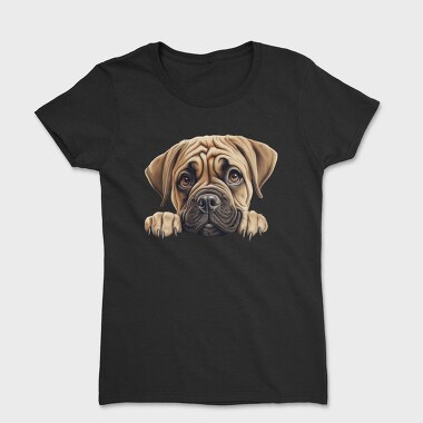 Bullmastiff Peeking, Tricou Femei