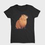 Capybara Clipart Flowers, Tricou Femei
