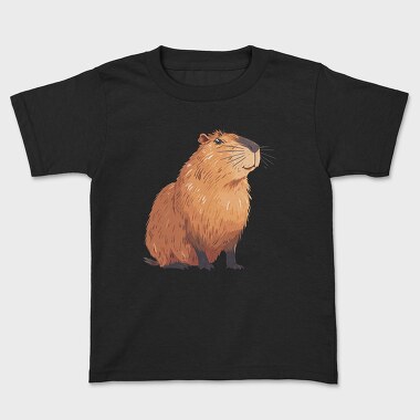Capybara Clipart Flowers, Tricou Copii