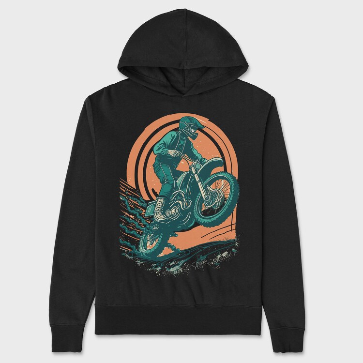 Biker Jumping Motocross Motorcycle, Hanorac Oversize Barbati (Unisex)