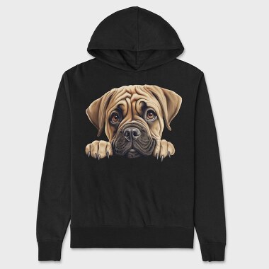 Bullmastiff Peeking, Hanorac Oversize Barbati (Unisex)