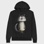 Cartoon Raccoon Minimalist, Hanorac Oversize Barbati (Unisex)