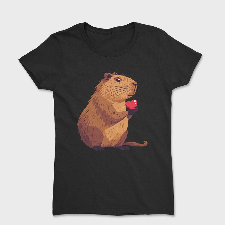 Capybara Love Heart, Tricou Femei