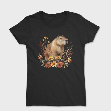 Capybara Flower Bouquet, Tricou Femei