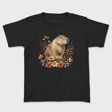 Capybara Flower Bouquet, Tricou Copii