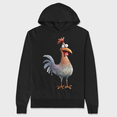 Cartoon Rooster Feet, Hanorac Oversize Barbati (Unisex)