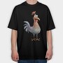 Cartoon Rooster Feet, Tricou Oversize Barbati (Unisex)