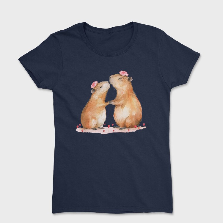 Capybara Love Hearts, Tricou Femei
