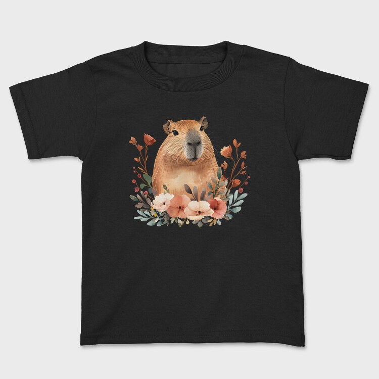 Capybara Flower Crown, Tricou Copii
