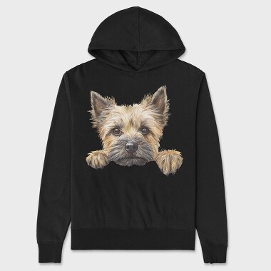 Cairn Peeking Face, Hanorac Oversize Barbati (Unisex)