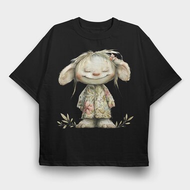 Bunny In Pajamas, Tricou Oversize Barbati (Unisex)