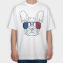 Frenchie Dog, Tricou Oversize Barbati (Unisex)