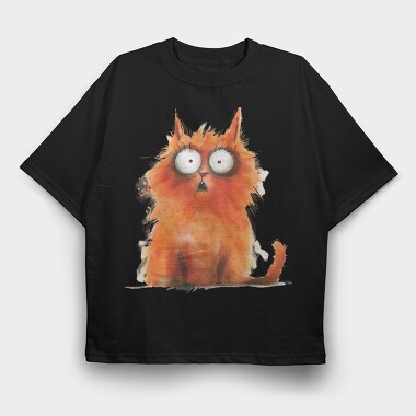 Cat Sadness, Tricou Oversize Barbati (Unisex)