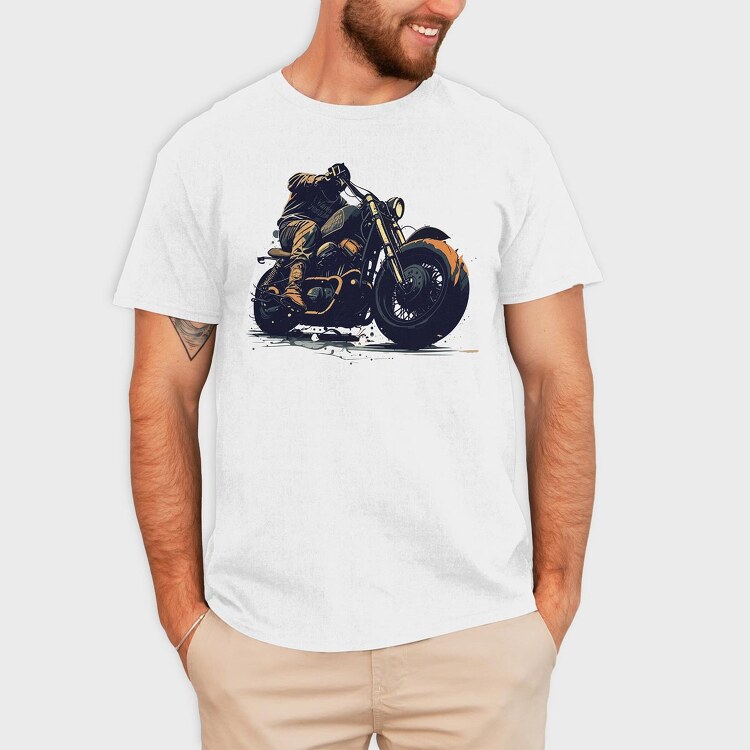 Classic Motorcycle Rider, Tricou Barbati (Unisex)
