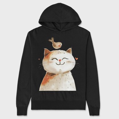 Cat Bird Stack, Hanorac Oversize Barbati (Unisex)