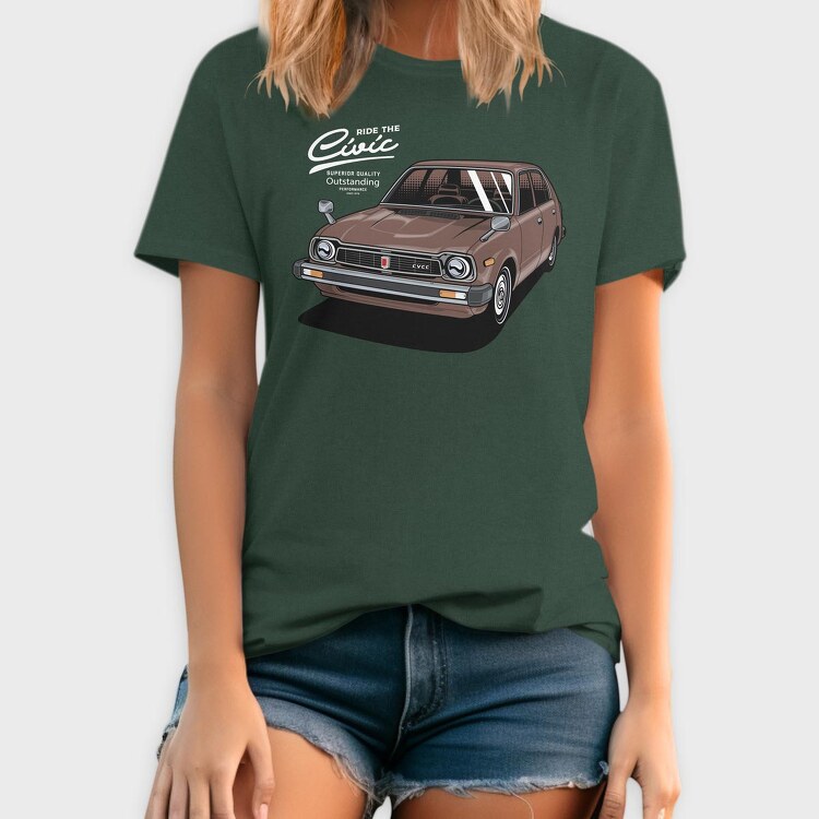 honda civic 1978, Tricou Barbati (Unisex)