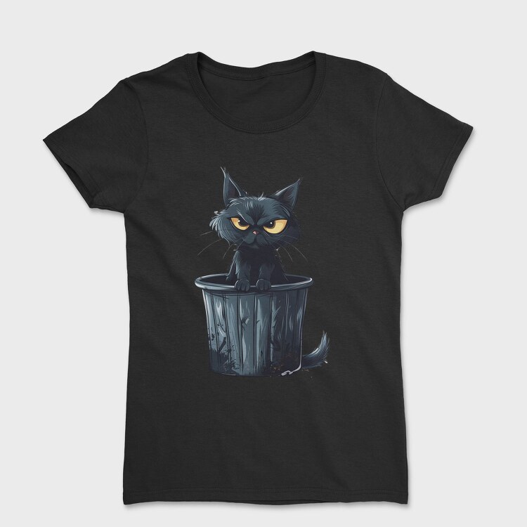 Cat In Bucket, Tricou Femei