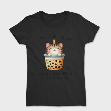 Cat Boba Bubbletea, Tricou Femei