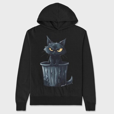 Cat In Bucket, Hanorac Oversize Barbati (Unisex)