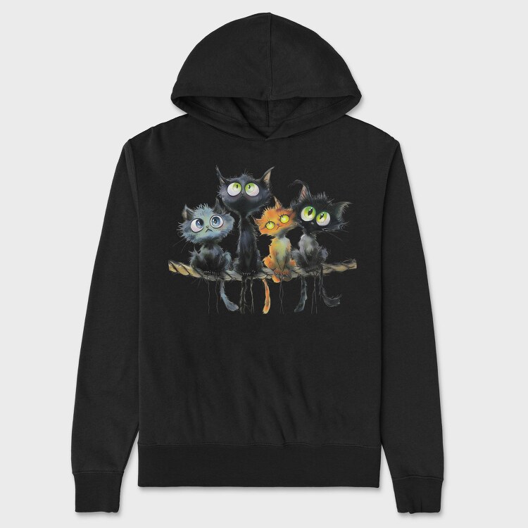 Cat Furry Friends, Hanorac Oversize Barbati (Unisex)