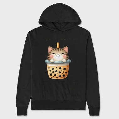 Cat Boba Bubbletea, Hanorac Oversize Barbati (Unisex)