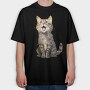Cat Scream, Tricou Oversize Barbati (Unisex)