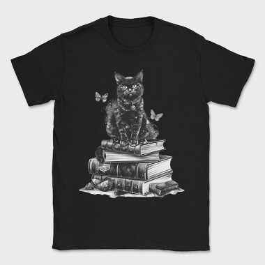 Cat Books Butterfly, Tricou Barbati (Unisex)