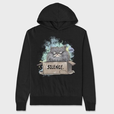 Cat Silence Box, Hanorac Oversize Barbati (Unisex)