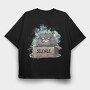 Cat Silence Box, Tricou Oversize Barbati (Unisex)