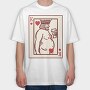 Chubby King Of Hearts Card, Tricou Oversize Barbati (Unisex)