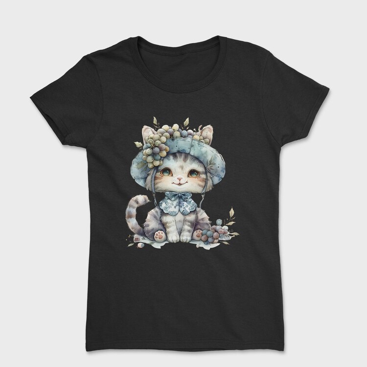 Cat Grapes Hat, Tricou Femei