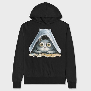 Cat In Tent, Hanorac Oversize Barbati (Unisex)