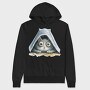 Cat In Tent, Hanorac Oversize Barbati (Unisex)