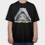 Cat In Tent, Tricou Oversize Barbati (Unisex)