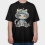 Cat Grapes Hat, Tricou Oversize Barbati (Unisex)
