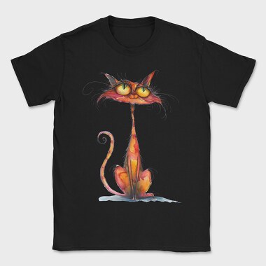 Cat Sitting Tail Twist, Tricou Barbati (Unisex)