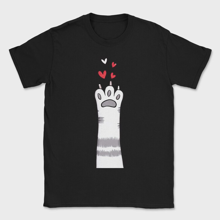 Cat Paw Love, Tricou Barbati (Unisex)