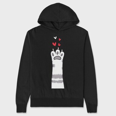 Cat Paw Love, Hanorac Oversize Barbati (Unisex)